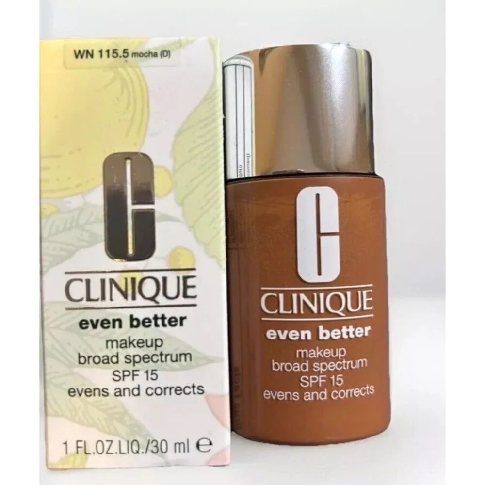 Clinique WN 115.5 Mocha (D) Even Better Makeup Broad Spectrum SPF 15 ~ 1 oz New